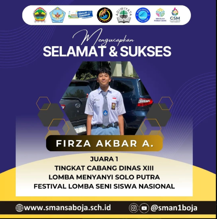 Image of Juara 1 Tingkat Cabang Dinas XIII Lomba Menyayanyi Solo Putra FestivalLomba Seni Siswa Nasional