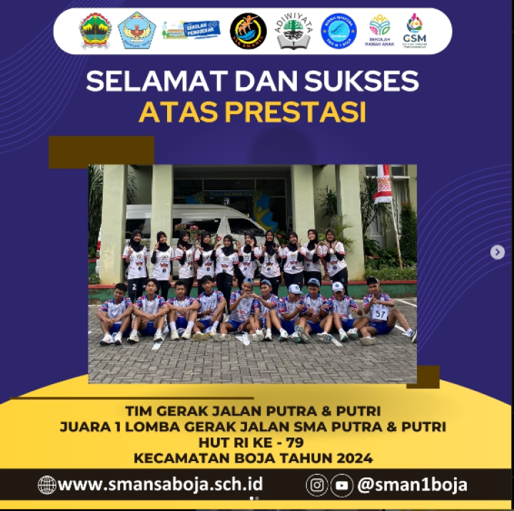 Image of Juara 1 Lomba Gerak Jalan SMA Putra & Putri HUT RI Ke 79 Kecamatan Boja Tahun 2024